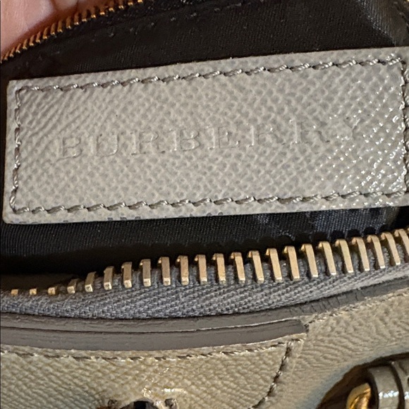 Burberry Gray Crossbody Bag and hand bag with lock and key. - Picture 14 of 16